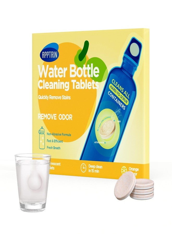 apptrin Water Bottle Cleaning Tablets, 36 Pack Bottle Clean Tablet Hydration Bladder Cleansing Tablets,Individually Packed, Orange Flavor - Image 2